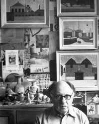 The artist in his studio, 1987 - image