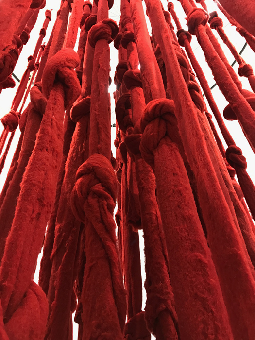 Quipu Womb by Cecilia Vicuña at documenta 14, Athens