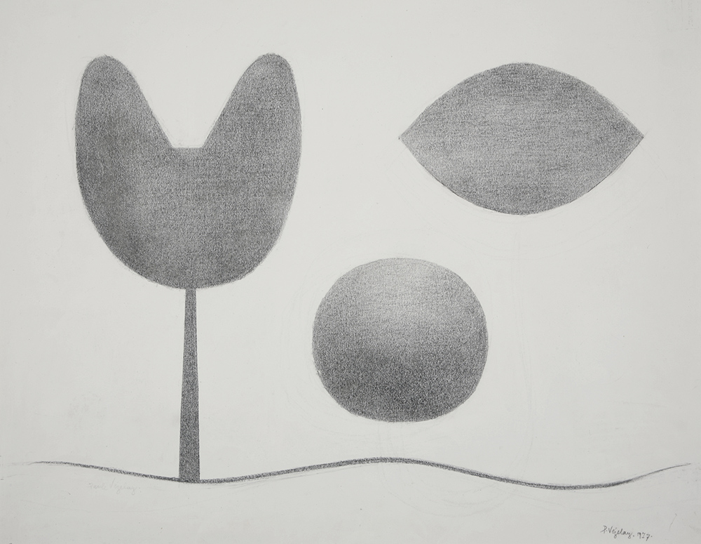 Three Forms by Paule Vézelay (1977). 